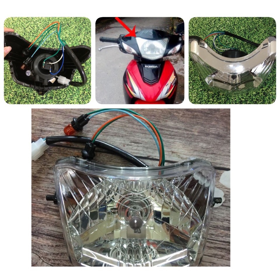 ♧ cụm đèn pha wave a 2007-2021 choá wave alpha 100 110