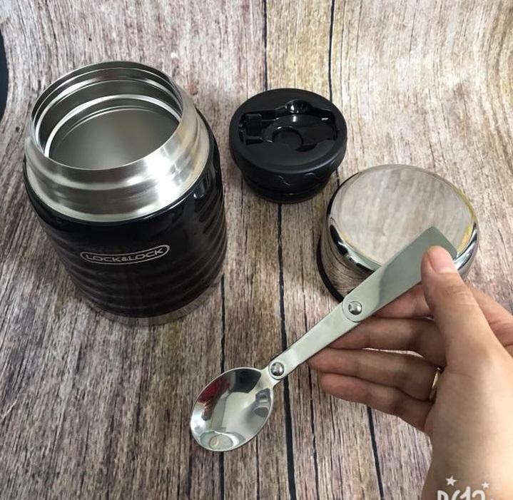 Bình giữ nhiệt lock&lock wave classic food jar jar 550ml - lhc8027