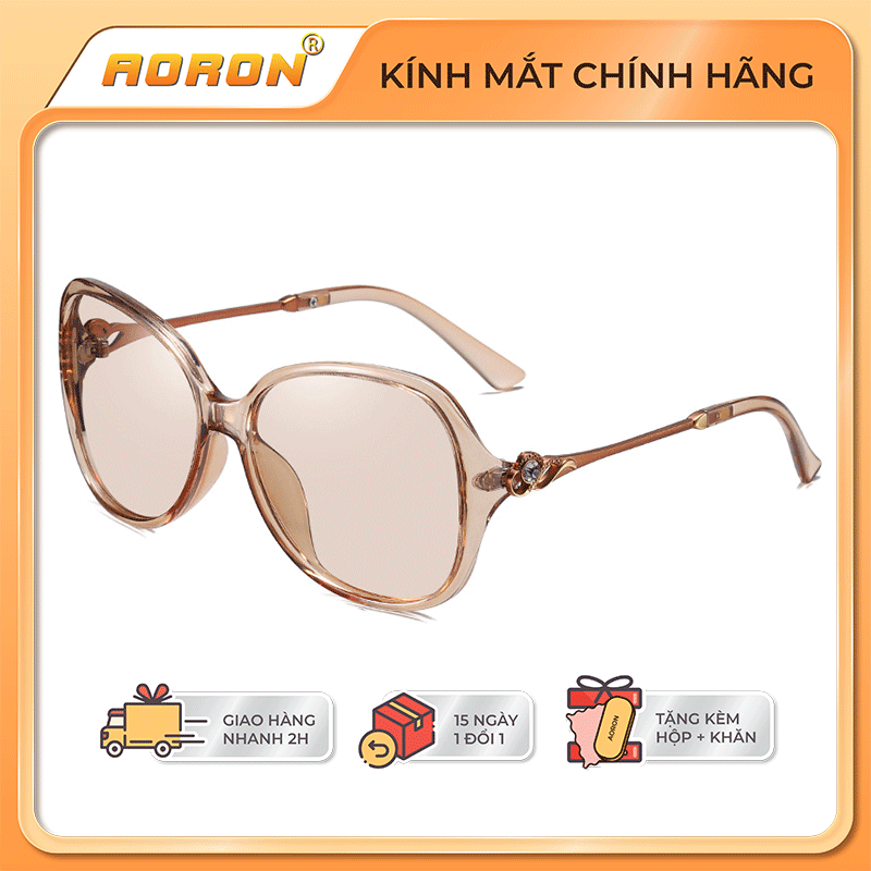 Kính Mát Nữ Phân Cực Aoron Kính Đổi Màu Đa Năng Đi Ngày và Đêm, Kính Mát Nữ Chống Tia UV Đi Nắng Đi Biển Siêu Tốt- AK006