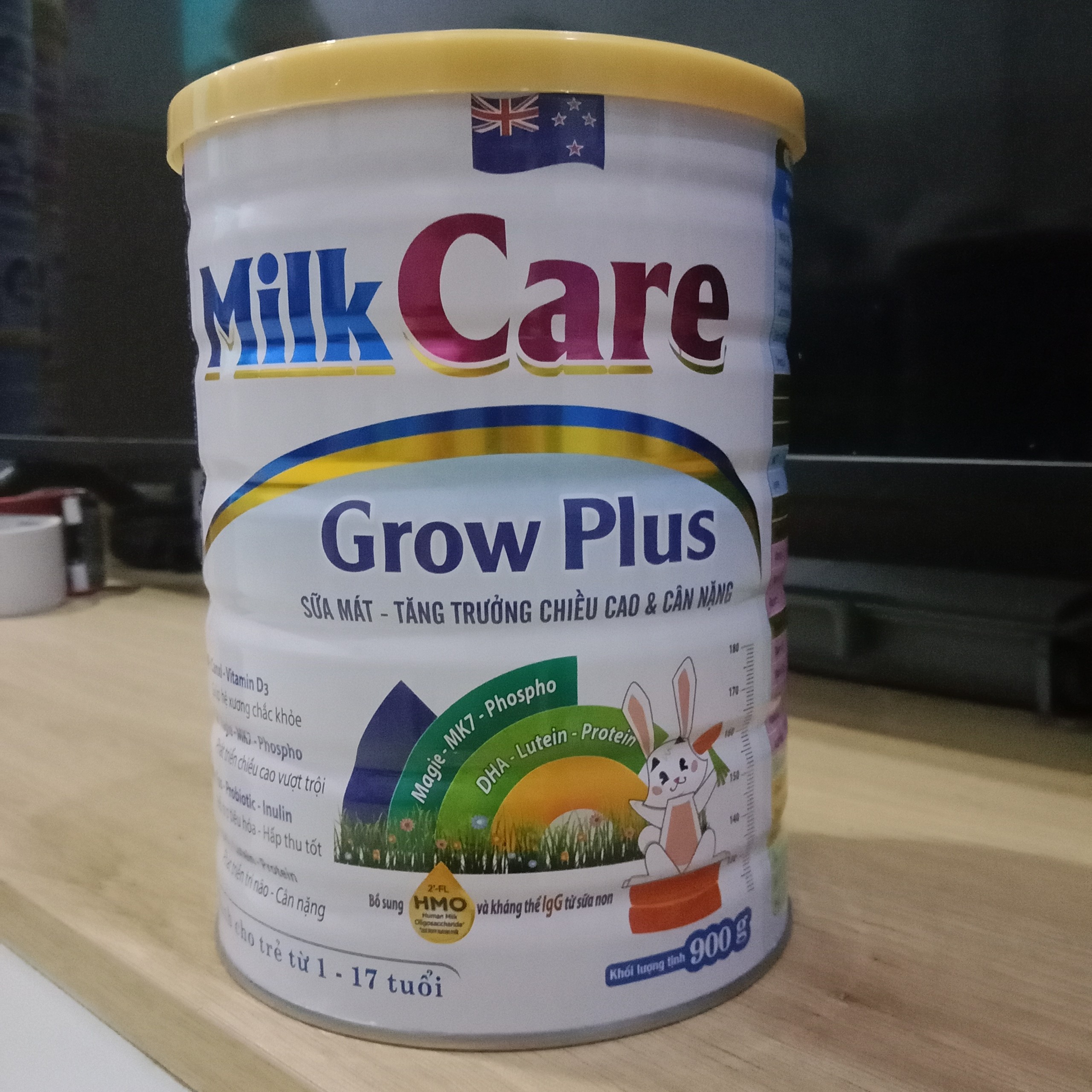 Sữa mát tăng trưởng chiều cao - cân nặng Milkcare Grow Plus lon 900g