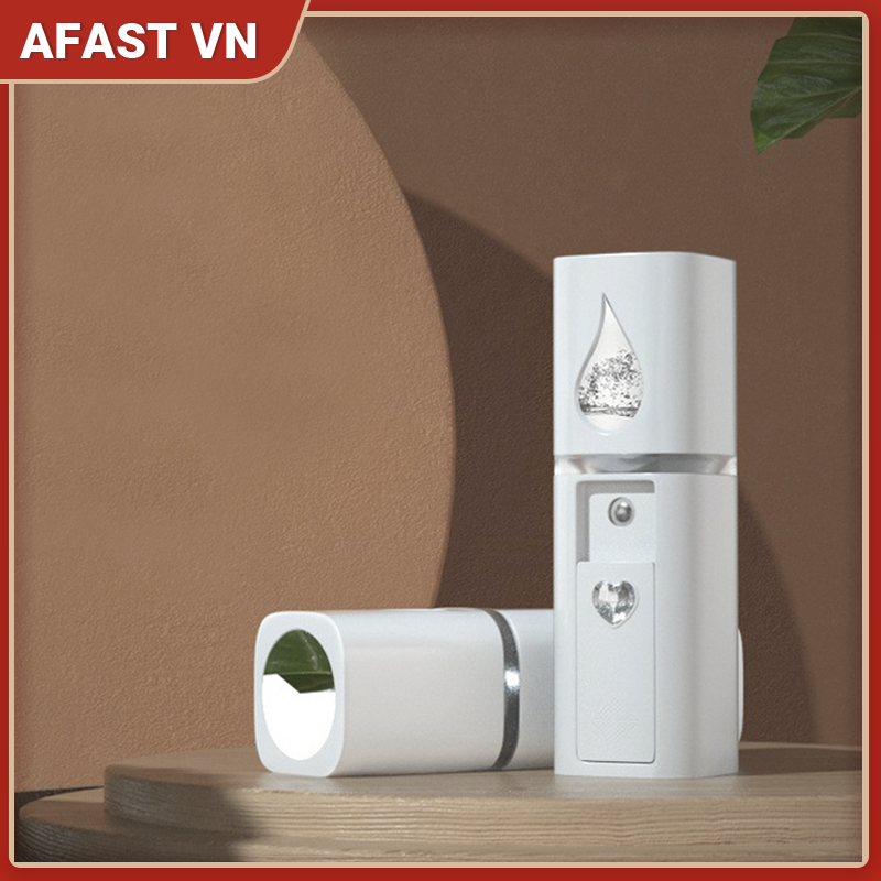 Máy phun sương cầm tay, máy tạo độ ẩm mini, xông hơi mặt giữ ẩm cho da nano dành cho nữ - nhỏ gọn, kèm gương tiện dụng, dung tích 20 ml, sạc USB di động - Shop Afast Vn