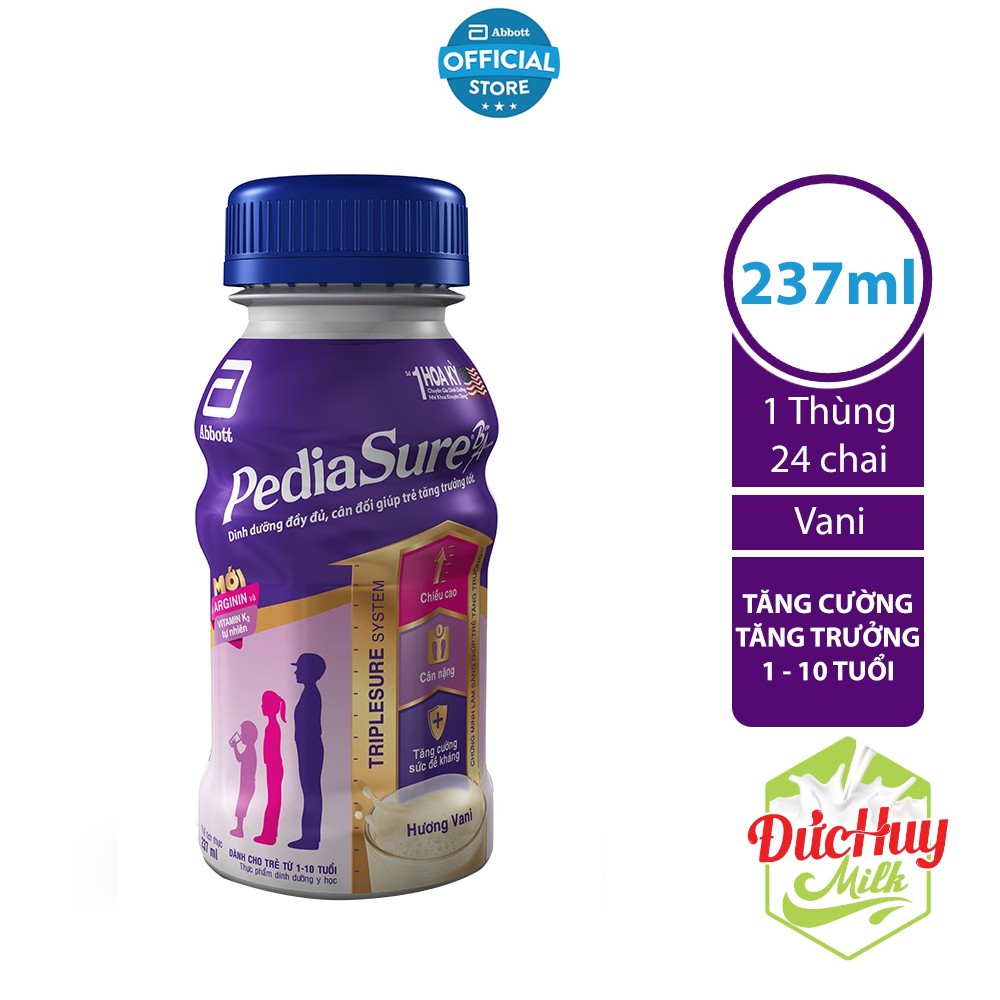 Thùng sữa nước pha sẵn 24 chai Pediasure 237ml_Duchuymilk