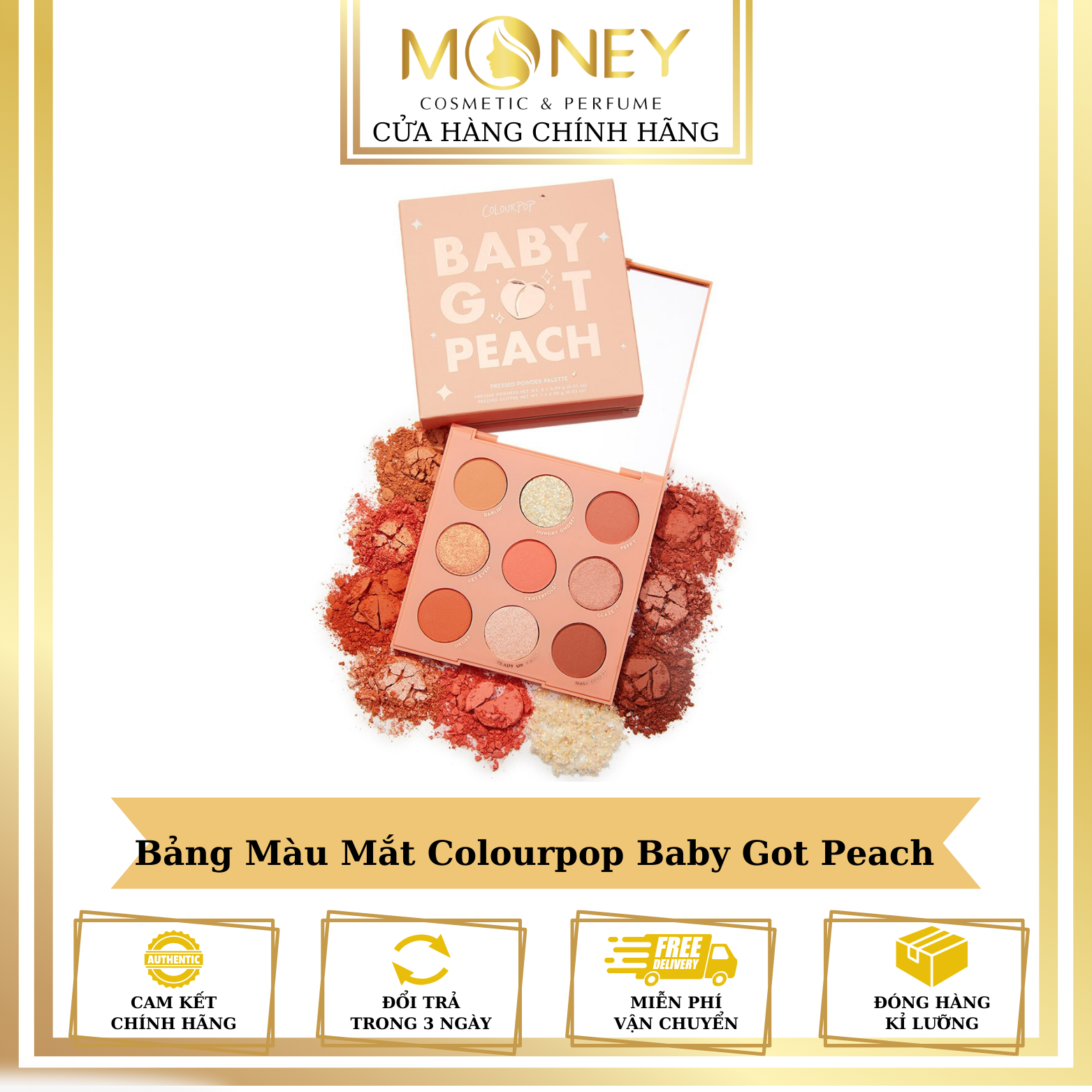 Bảng Màu Mắt Colourpop Baby Got Peach