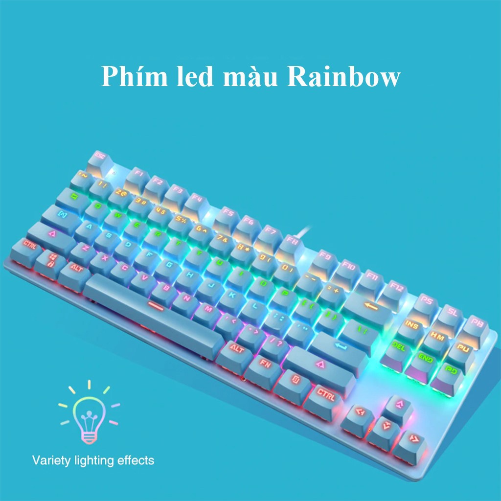 BÀN PHÍM CƠ MÁY TÍNH K550 PRO LED RGB 10 CHẾ ĐỘ TỰ ĐỔI MÀU / Chuột Chuyên Game V5