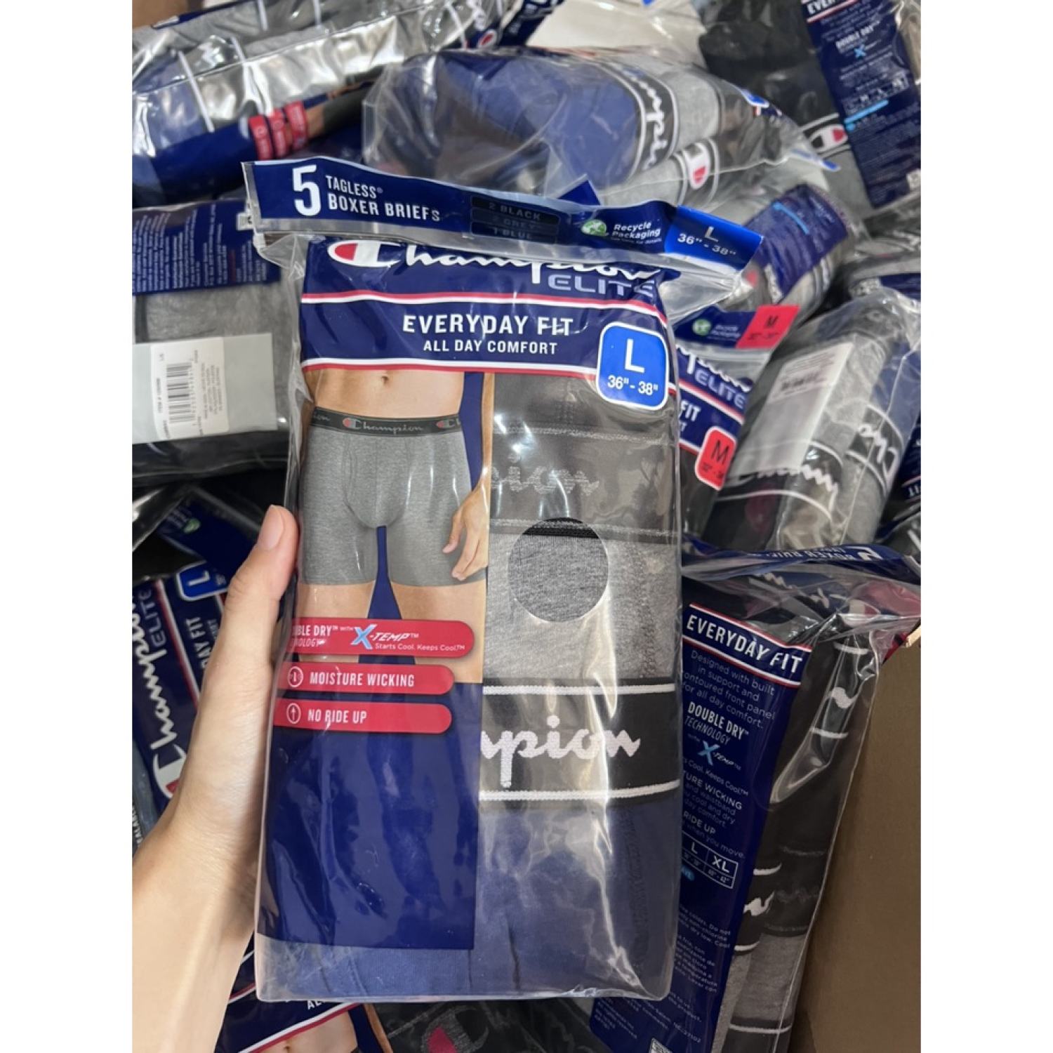 Set 5 quần lót boxer nam của champion