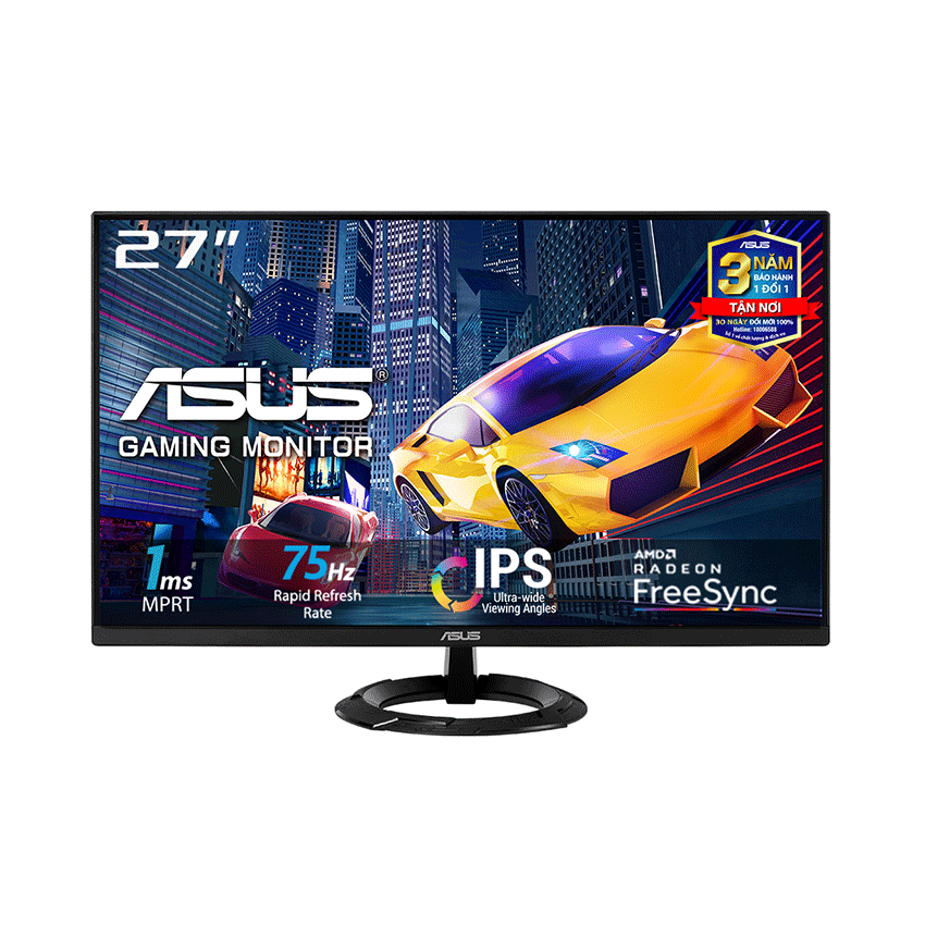 [trả góp 0%]màn hình asus vz279heg1r (27inch/fhd/ips/75hz/1ms/250nits/hdmi+dsub/freesync)