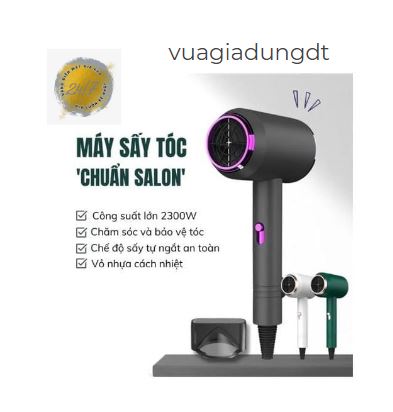 Máy sấy tóc 2 chiều nóng lạnh tạo kiểu chuẩn salon công suất lớn 2300W, nhanh khô, 3 chế độ sấy, tạo kiểu chăm sóc tóc tặng kèm đầu sấy, máy sấy tóc hair dryer