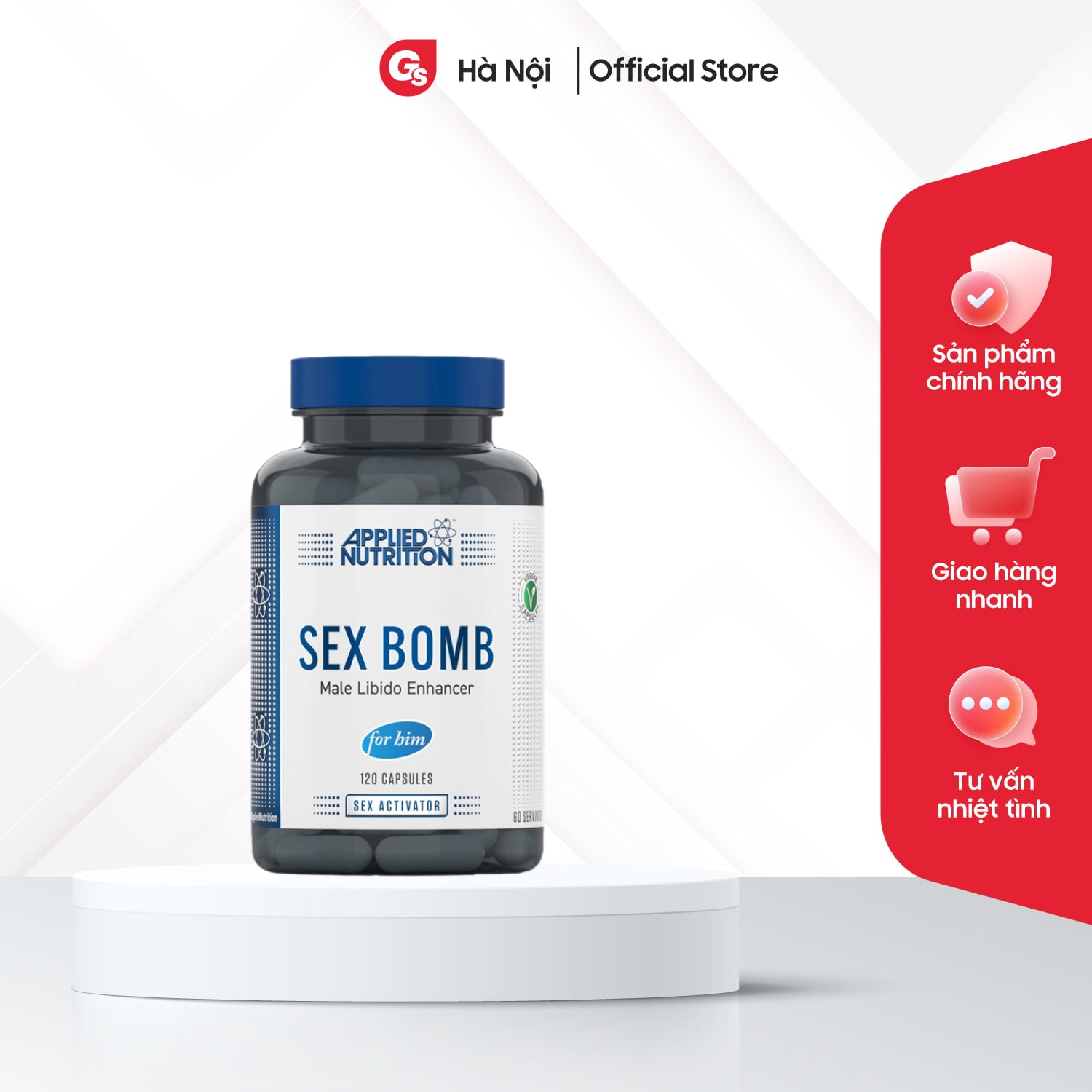 Applied Nutrition Sex Bomb for Him Multi-Pack 120 Capsules - Energy Boost for Men