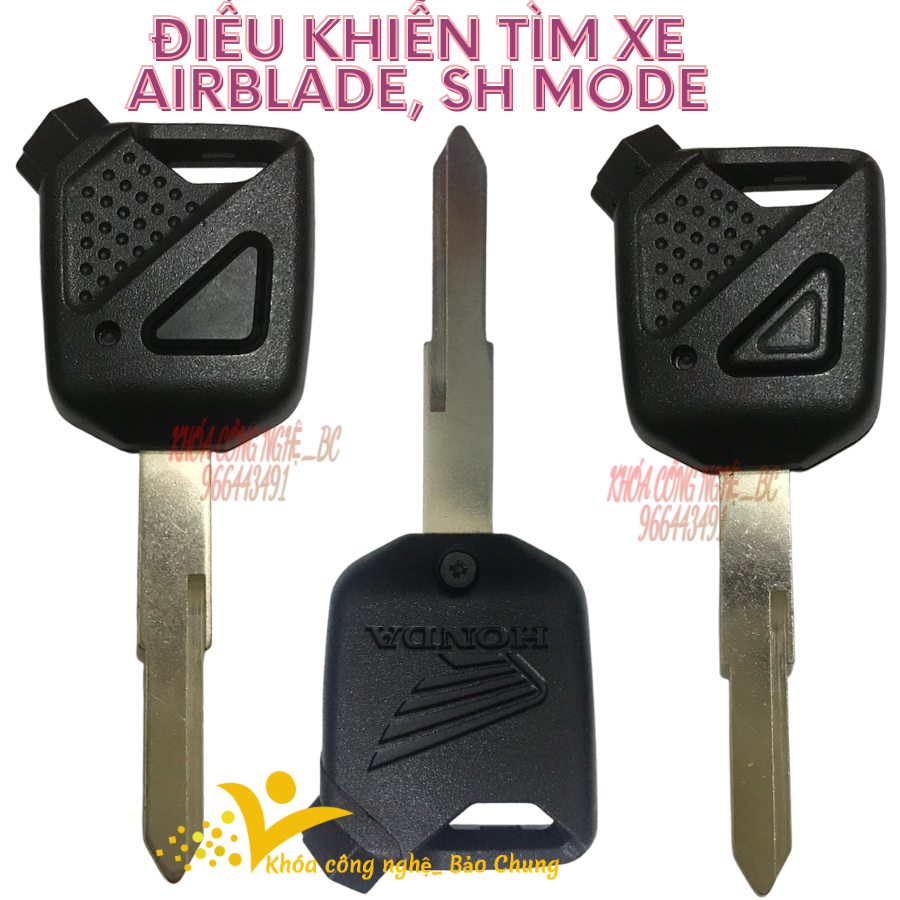 remote điều khiển tìm xe airblade,sh mạch sịn theo xe tự cài đặt dễ dàng