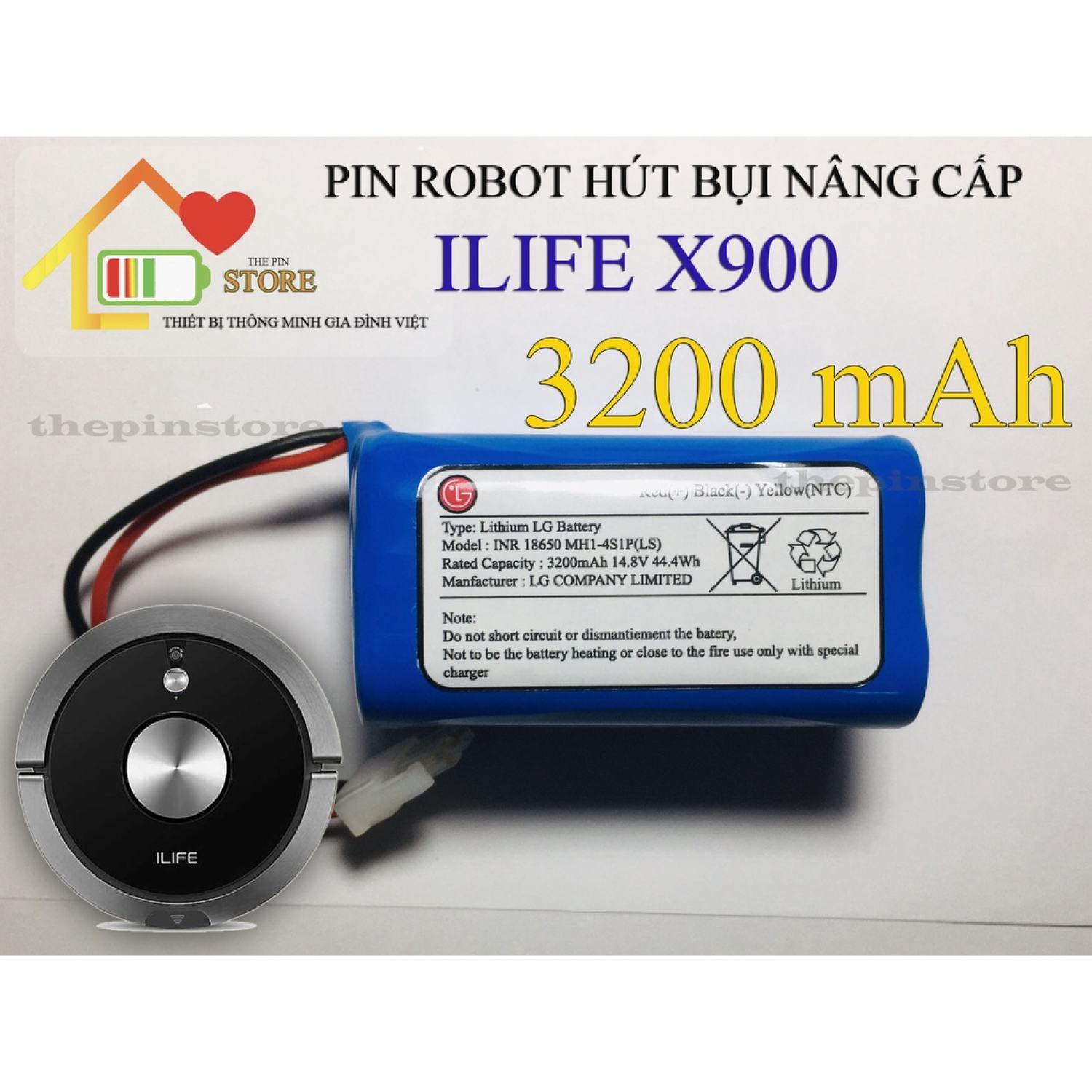Pin robot hút bụi ilife x900 bảo hành 9 tháng