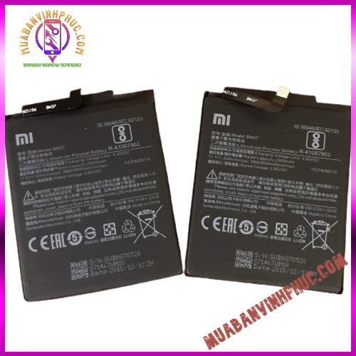 Pin xiaomi redmi 6 / redmi 6a / bn37,dung lượng 3000mah / bảo hành 12 tháng - mbvp.com