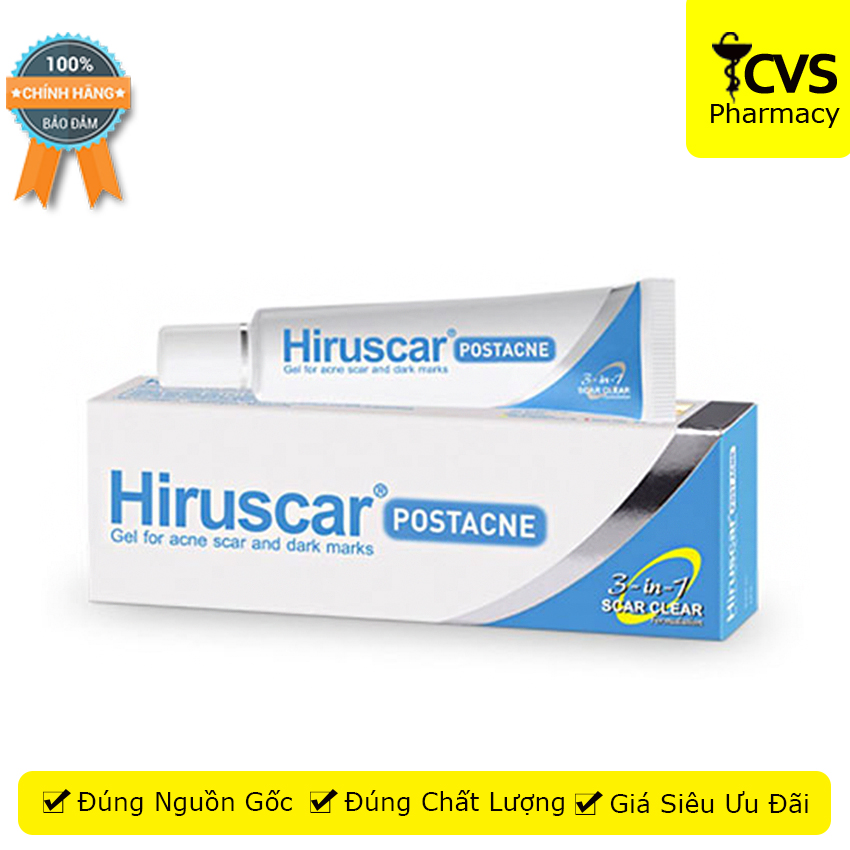 [HCM]Hiruscar Post Acne gel 5g - Cải Thiện Mờ Sẹo - cvspharmacy