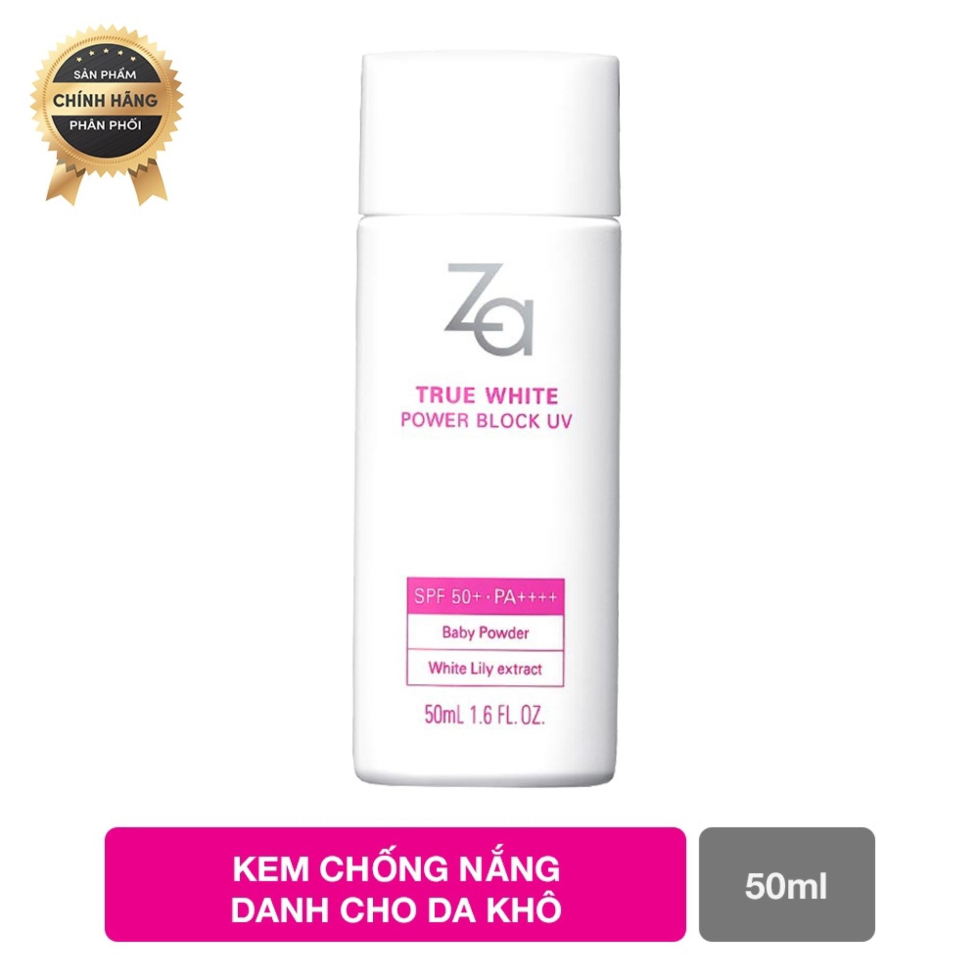 Kem chống nắng dạng sữa da dành cho da khô SPF 50 PA+++ True White Ex Power Block Uv 50ml