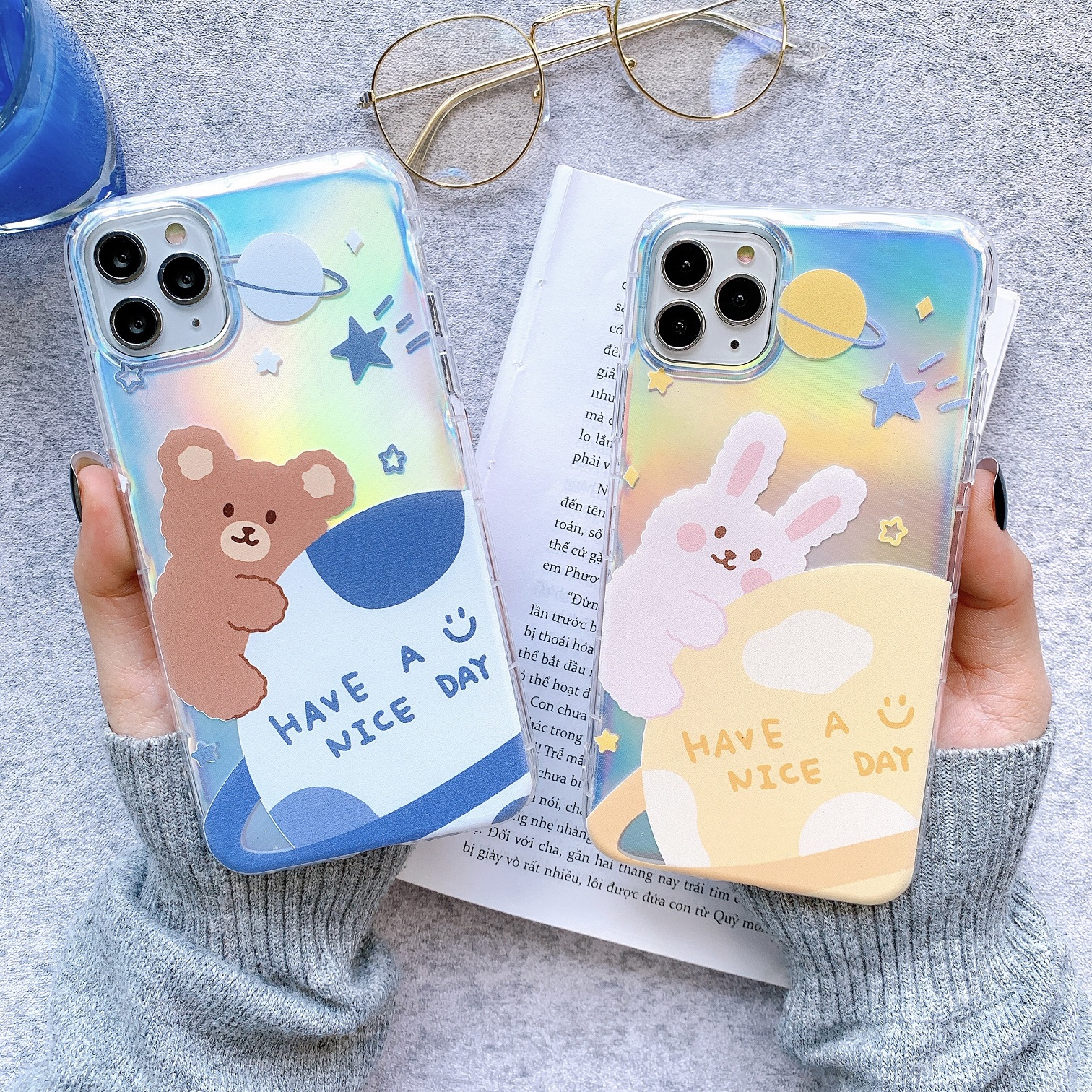 Ốp Lưng Silicon Chống Sốc Have A Good Day ( Kèm Miếng Phản Quang )