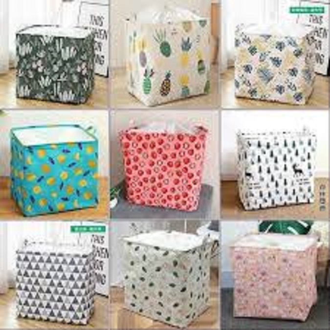 Túi Vải Đựng Chăn Màn - Giỏ Đựng Quần Áo Có Dây Rút Gấp Gọn size lớn
