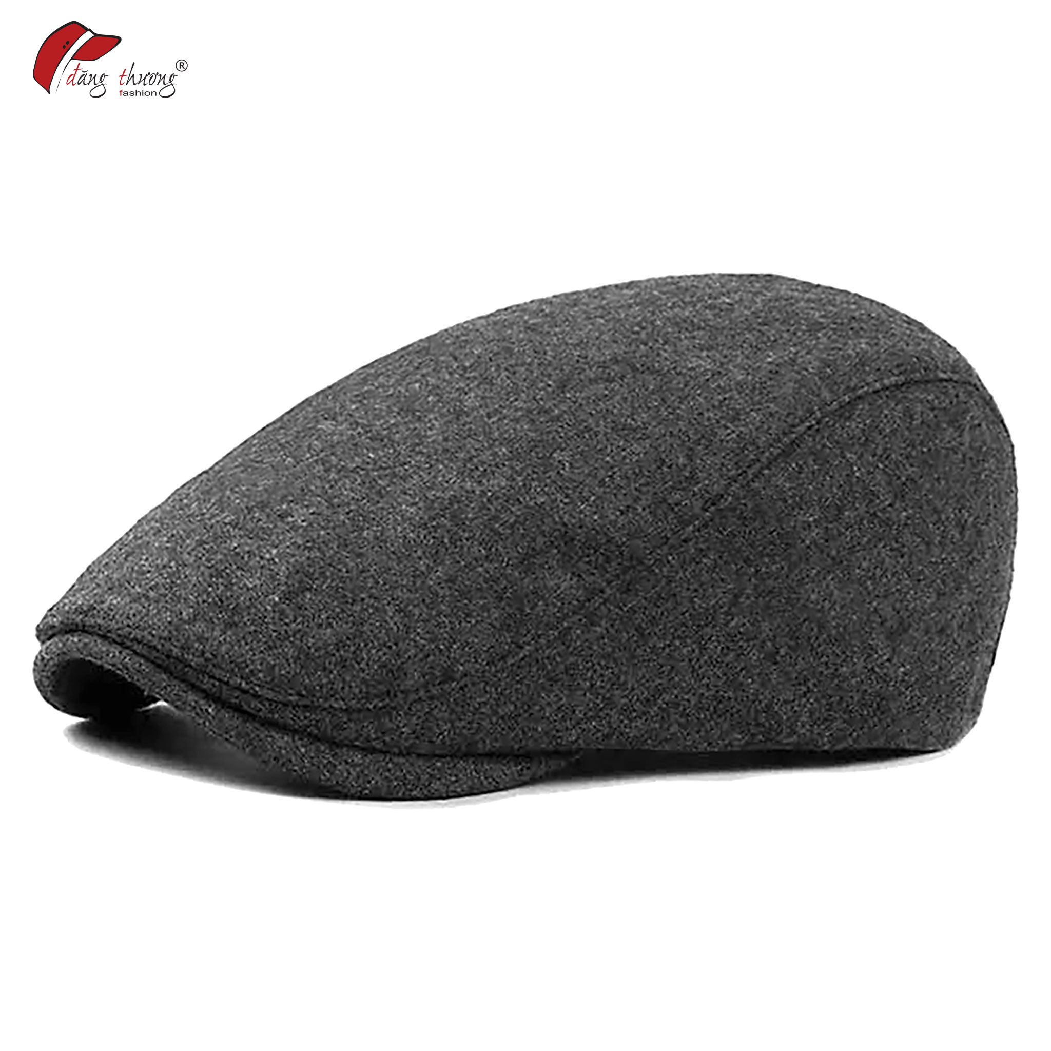 Mũ nồi nam bere beret nỉ dạ cho người trung niên, cao tuổi màu Đen/ Xám