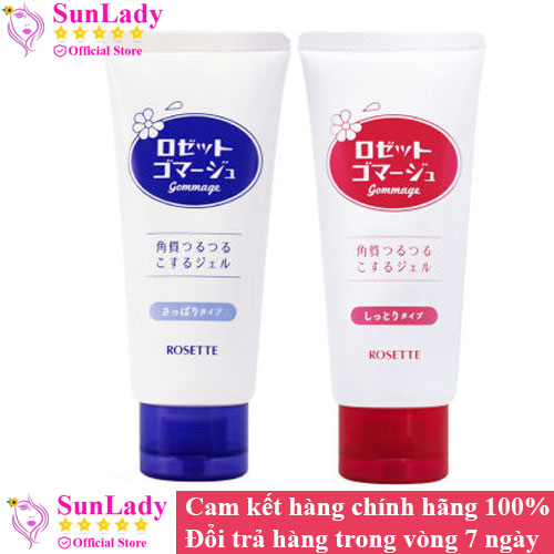 Tẩy Da Chết mặt  nội địa nhật bản Rosette Peeling Gel 120g dành cho mọi loại da - Tẩy tế bào chết mặt Rosette Peeling Gel 120g dành cho da nhờn mụn