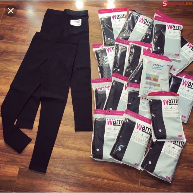 Quần legging warm xuất nhật cao cấp, chất đanh lỳ, túi zip xịn
