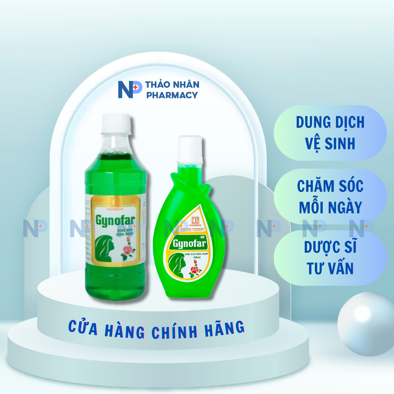 Dung dịch vệ sinh phụ nữ - Nước rửa phụ khoa Gynofar Chai 250ml và 500ml