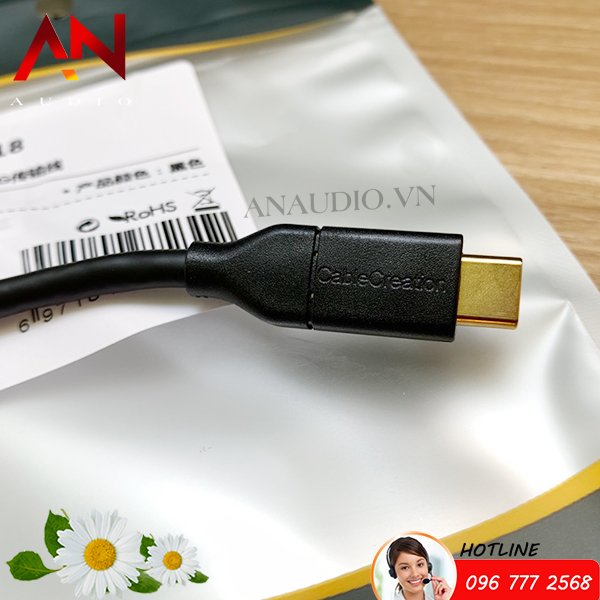 Dây cáp creation kết nối điện thoại cổng type c với giải mã dac âm thanh usb 2.0- dây otg