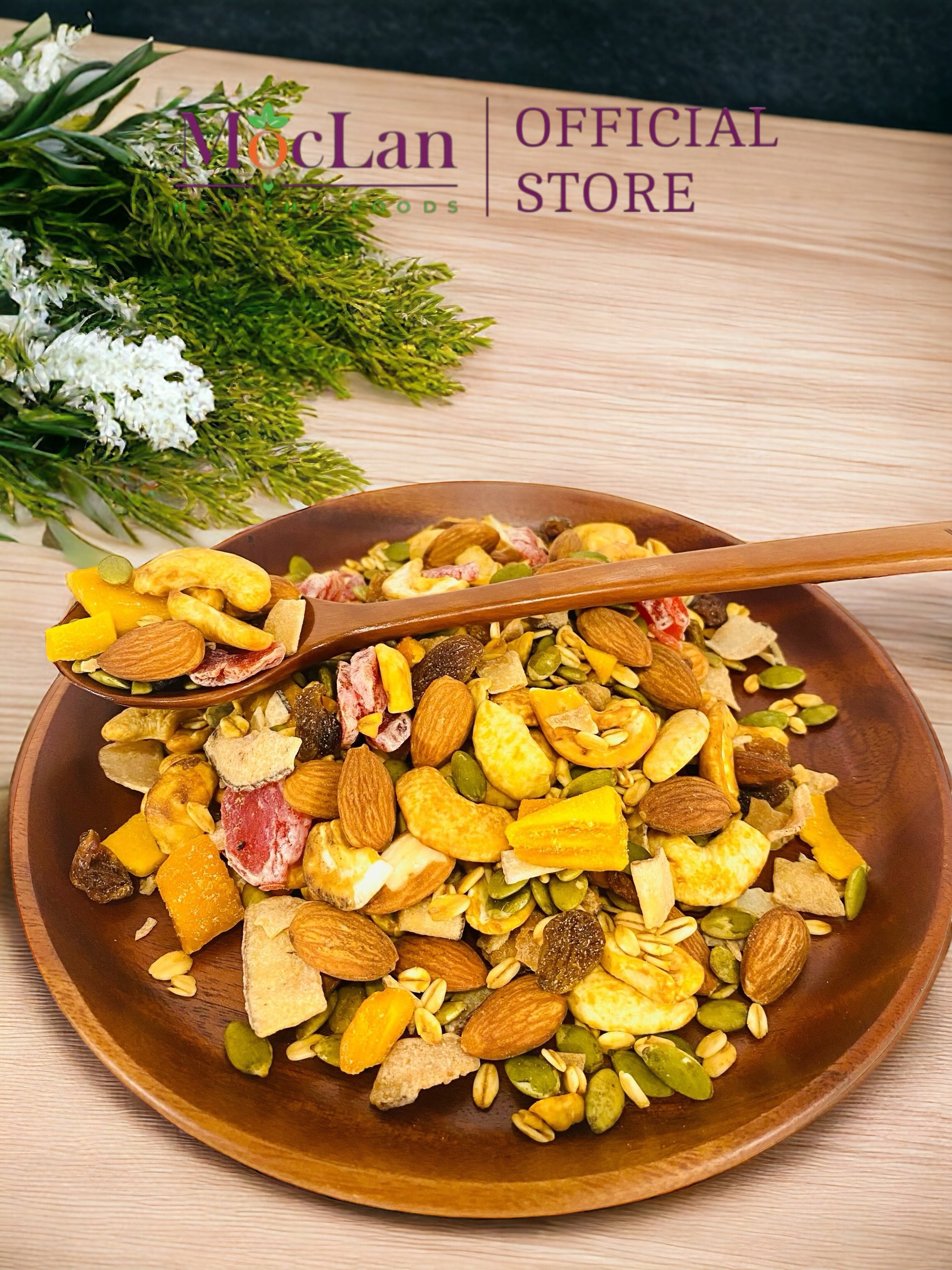 Granola Siêu Hạt Mộc Lan Healthy Foods - 5 loại hạt ngũ cốc và trái cây sấy nướng Mật ong -250G,500G