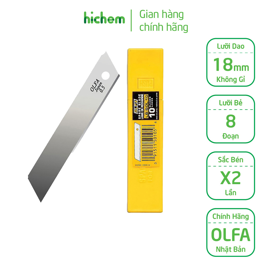 Lưỡi dao olfa lb-sol-10 chất liệu thép không gỉ, sắc bén dùng cho l5-al, bn-l, bn-al - km keo epoxy a/b siêu dính