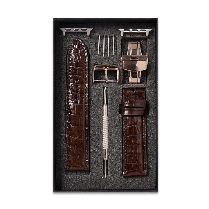 [ SAM Leather ] Dây Đồng Hồ Da Cá Sấu – Dây Đeo Đồng Hồ Da Cá Sấu SAM003VCSN – Apple Watch Size 38/40, 42/44 & 20mm, 22mm – Da Cá Sấu Thật Bảo Hành 12 Tháng Chính Hãng