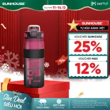 Bình giữ nhiệt Double Boost 750ml Sunhouse KS-TU750BR/KS-TU750BY - Inox 316 cao cấp - Giữ nhiệt 8-10h  - Vòi uống tiện lợi