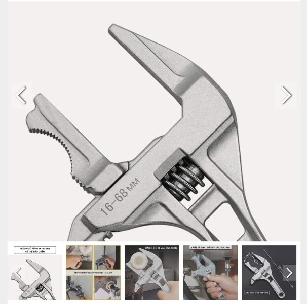 Mỏ lết vặn ống nước, mỏ lếp sửa chưa đường điện nước mở 6-68mm