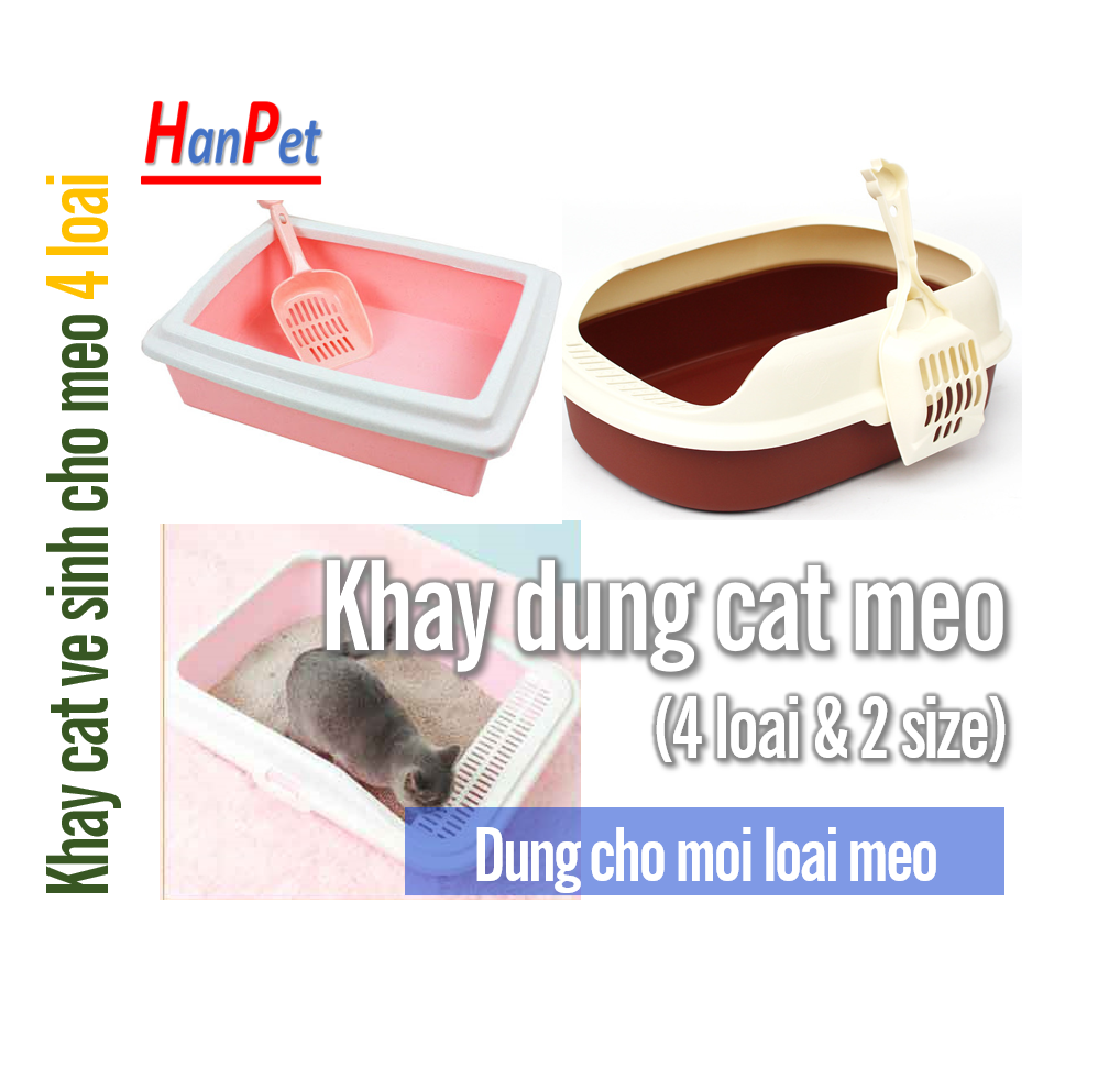 HCM - Khay vệ sinh mèo  Khay đựng cát vệ sinh cho mèo có