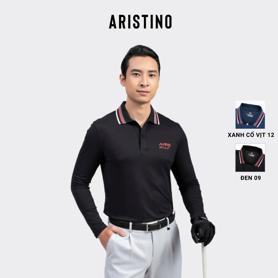Áo polo nam dài tay aristino golf - alpg01w1