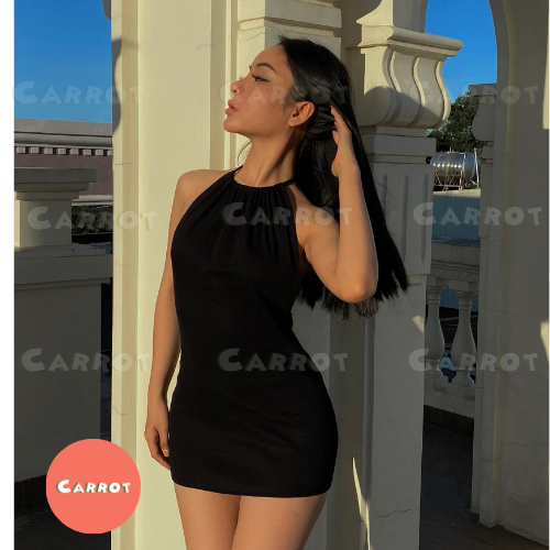 Đầm body hai dây hở lưng kiểu rút dây thời trang gợi cảm ôm sát cho nữ carrotxinhdep
