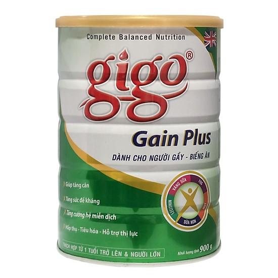Sữa bột Gigo Gain Plus lon 900g (dành cho người gầy - biếng ăn)