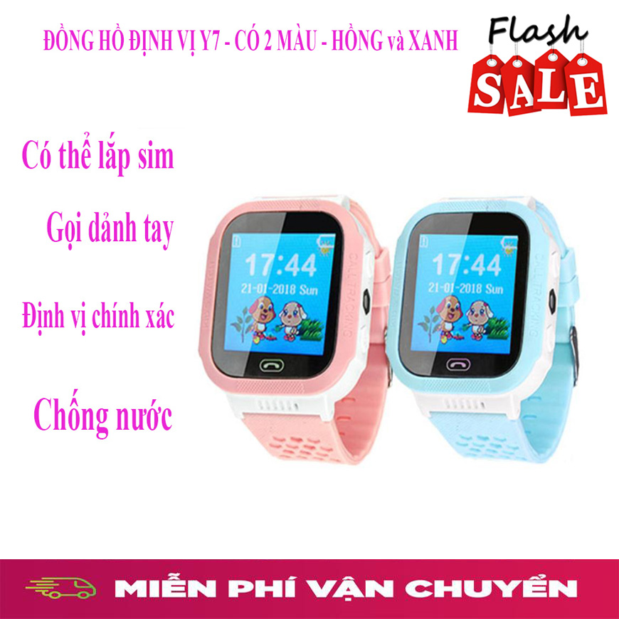 Đồng hồ thông minh Trẻ Em Y7 Đồng hồ thông minh trẻ em Y7 - Gắn SIM gọi điện màn hình cảm ứngTuổi Thọ Pin 400 mAh Cao Nghe Gọi 2 Chiều Hiển Thị Rõ