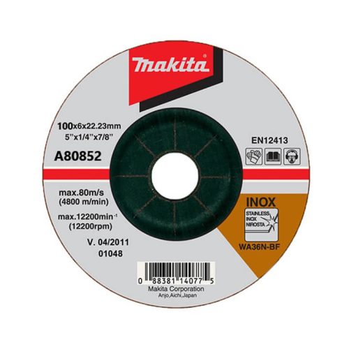 Bộ 5 đá mài inox 100x6x16mm makita a-80852