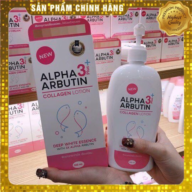 Sữa Dưỡng Thể Alpha Arbutin 500ml Collagen Thái Lan Chính Hãng 100% Dưỡng