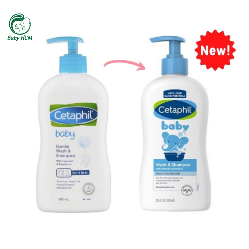 Sữa tắm gội toàn thân Cetaphil Baby Wash &Shampoo 399ml mẫu mới Made in