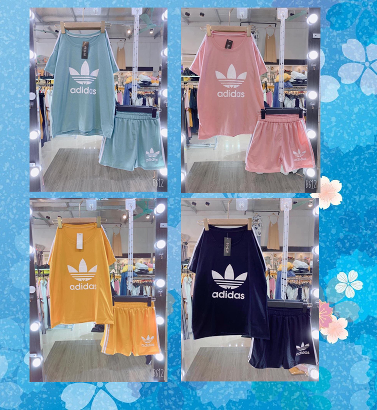 Bộ adidas đùi nữ - Bộ ngắn thể thao - Bộ đùi nữ thể thao - Bộ adidas NỮ thể thao ngắn