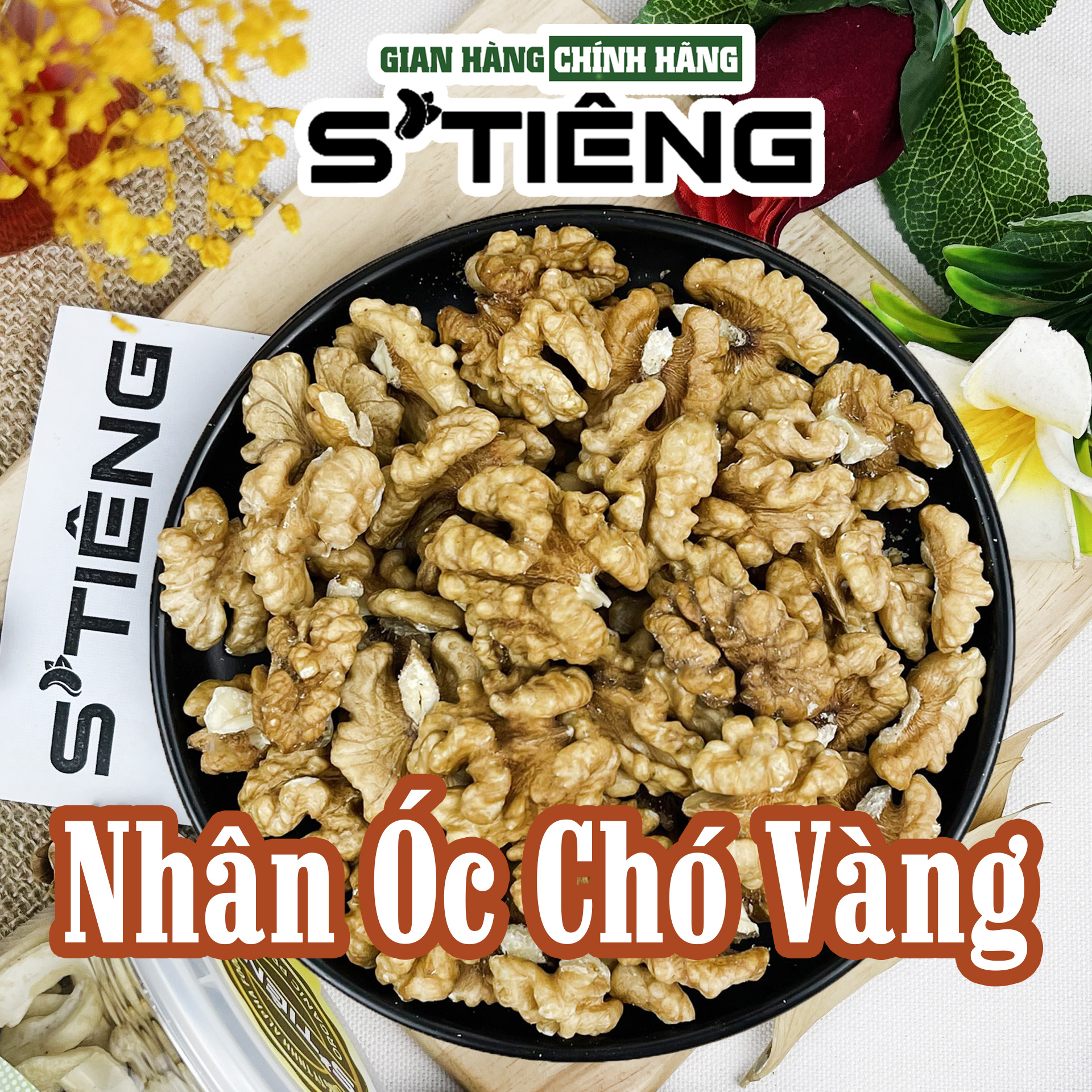 Nhân hạt óc chó vàng sạch vỏ stiêng
