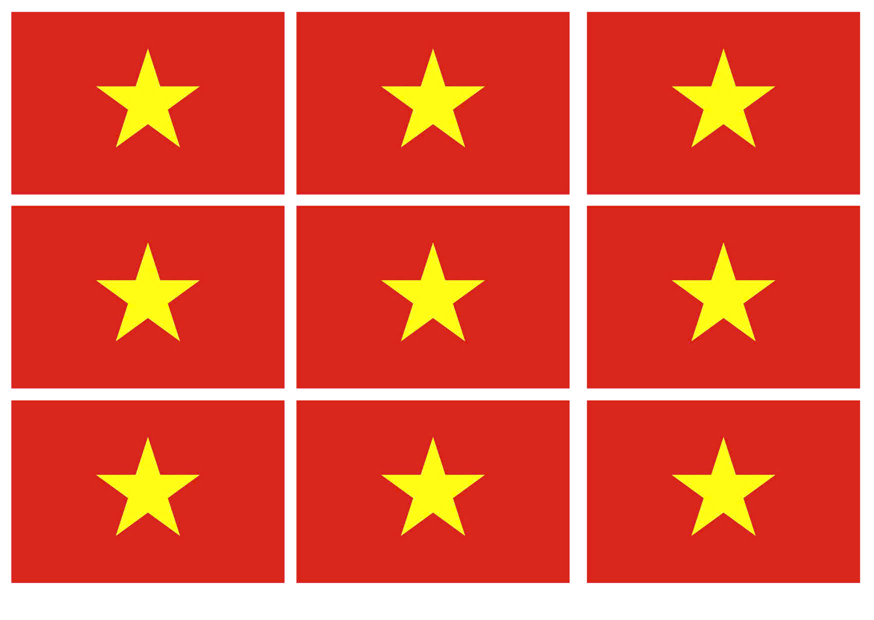 Ticker Hình Dán Lá Cờ Việt Nam , sticker chống nước, sticker Việt Nam Cờ Đỏ Sao Vàng có keo sẵn