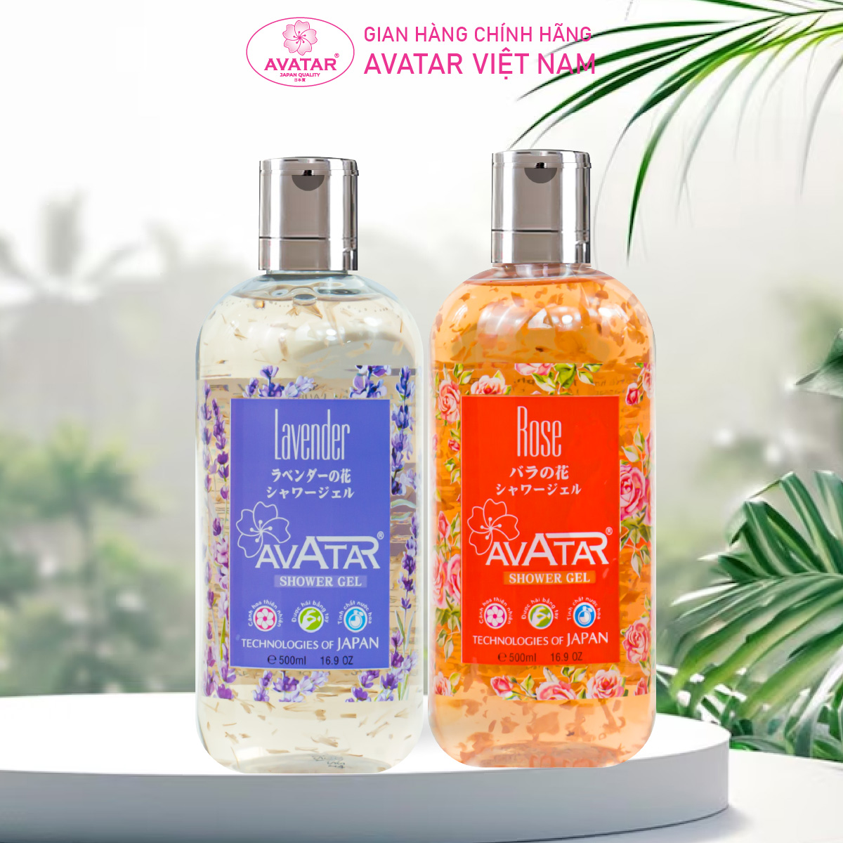 Combo 2 Sữa Tắm Hương Nước Hoa Nhật, Dưỡng Da Trắng Mịn Với Cánh Hoa Thật 100% Avatar 500ml