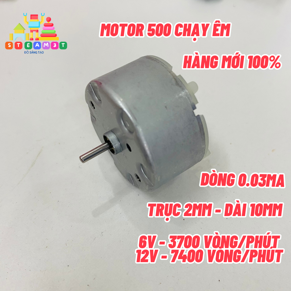 [HCM]Motor 500 mã RF-500 điện áp 6V - 12V chạy êm tốc độ 2800 - 5600 RPM - LK0091