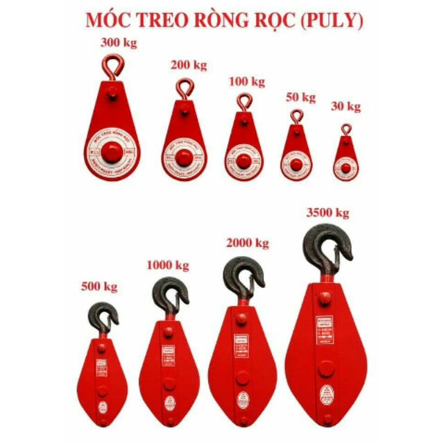 Ròng rọc, móc treo ròng rọc 30kg - 1 tạ