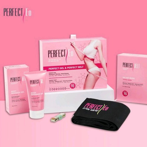 Combo Đai nịt bụng kèm Gel bôi giảm mỡ bụng Perfect eo chính hãng