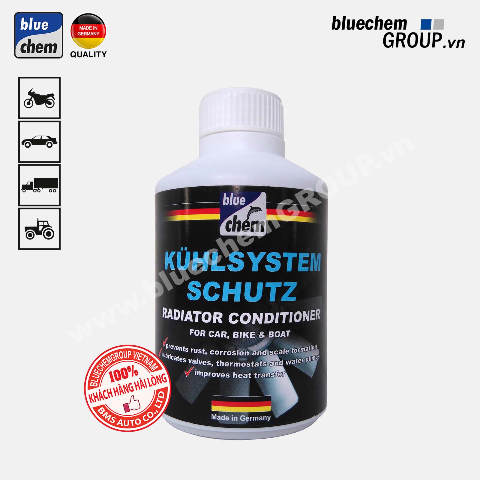 Dung dịch Bluechem Bảo dưỡng Két nước làm mát Động cơ 300ml