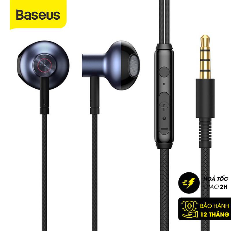 Tai nghe AUX 3.5mm Baseus Encok H17 / H19 Wired Earphone (6D surround, Deep Bass, with ECM Microphone for HD Calling)