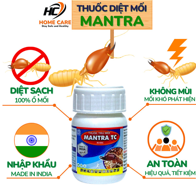 Thuốc diệt mối mantra tc chai 50ml không mùi xuất xứ ấn độ, diệt mối cả đàn, trừ mối tận gốc - homecare