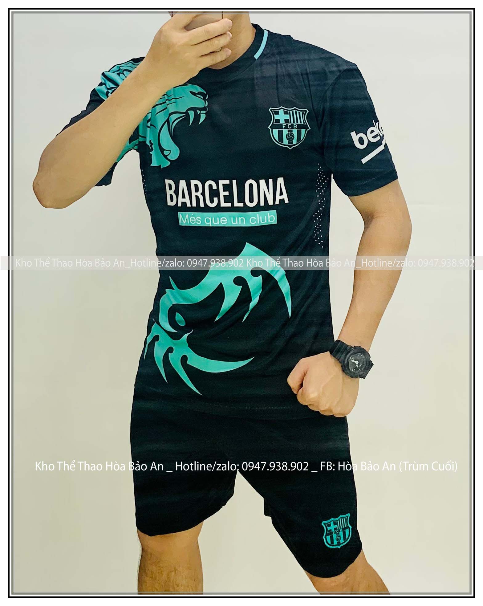 QUẦN ÁO BÓNG ĐÁ MỚI ĐẸP BARCA  HAI MÀU 2021