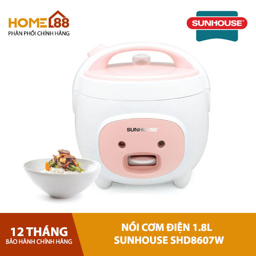 Nồi cơm điện cao cấp Sunhouse SHD8607W/SHD8217W, chất lượng đảm bảo an toàn cho người sử dụng, cam kết sản phẩm đúng mô tả