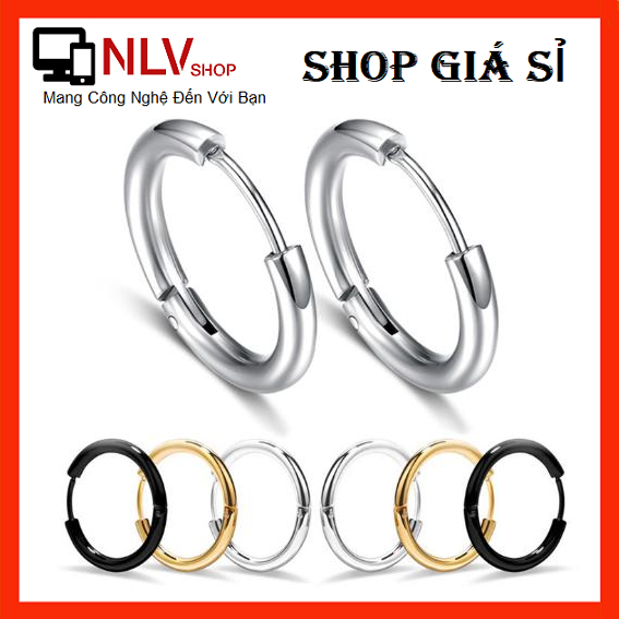[HCM]Bông tai Nam inox Khoen Tròn Xỏ lỗ( Giá 1 Chiếc )